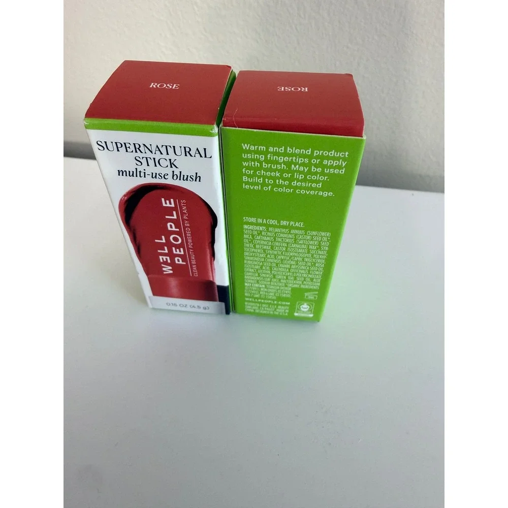 Well People Supernatural Stick Blush Women 0.15oz Rose 2pk Clean Beauty NWT